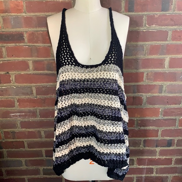 MOVING sale! Zara Striped knit beach cover up - Picture 1 of 4